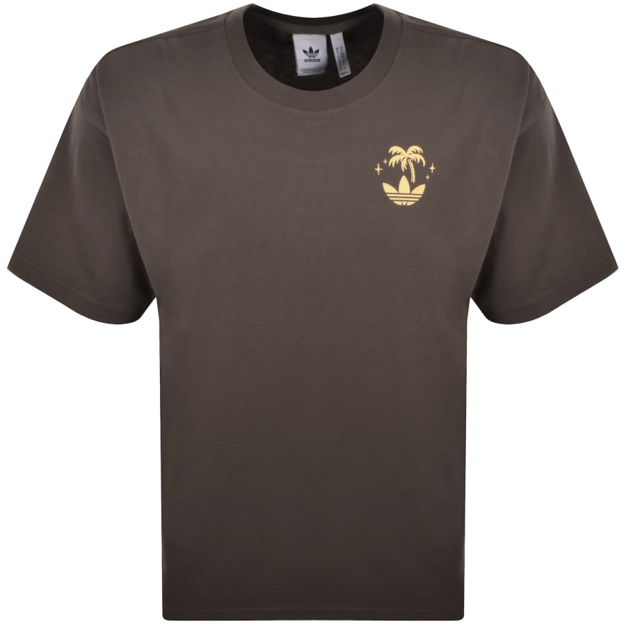 adidas Originals Retro Keychain T Shirt Brown | Mainline Menswear us